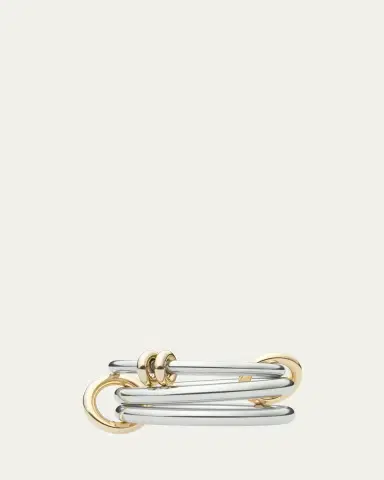 Spinelli Kilcollin Raneth SG Three Link Ring in Sterling Silver with 18K Yellow Gold Accents | Thumbnail 5 Spinelli Kilcollin Raneth SG Three Link Ring in Sterling Silver with 18K Yellow Gold Accents | Thumbnail 5