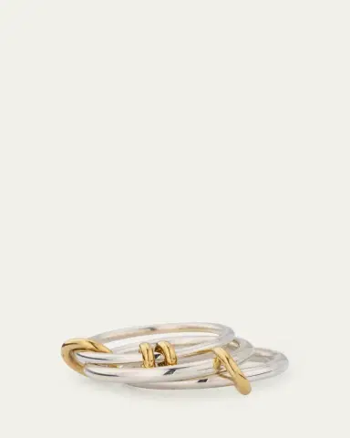 Spinelli Kilcollin Raneth SG Three Link Ring in Sterling Silver with 18K Yellow Gold Accents | Thumbnail 7 Spinelli Kilcollin Raneth SG Three Link Ring in Sterling Silver with 18K Yellow Gold Accents | Thumbnail 7
