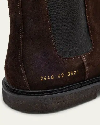 Common Projects Men's Suede Rubber-Sole Chelsea Boots | Thumbnail 3 Common Projects Men's Suede Rubber-Sole Chelsea Boots | Thumbnail 3