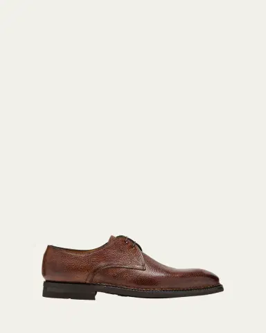 Bontoni Men's Carnera Soft Grain Leather Derby Shoes | Thumbnail 6