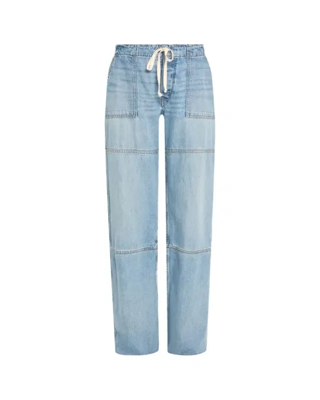 Denim Drawstring Beach Pants