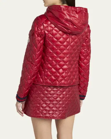 Moncler Corbelin Hooded Down Moto Jacket | Thumbnail 4 Moncler Corbelin Hooded Down Moto Jacket | Thumbnail 4
