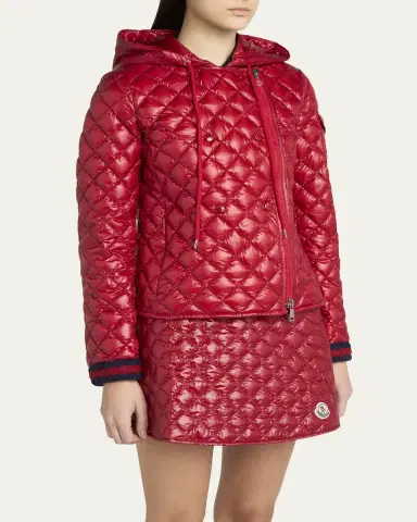 Moncler Corbelin Hooded Down Moto Jacket | Thumbnail 5 Moncler Corbelin Hooded Down Moto Jacket | Thumbnail 5