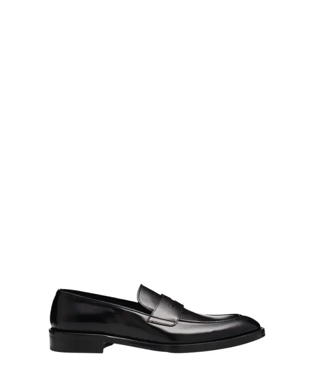 Men's Bruton Rubber-Sole Leather Penny Loafers