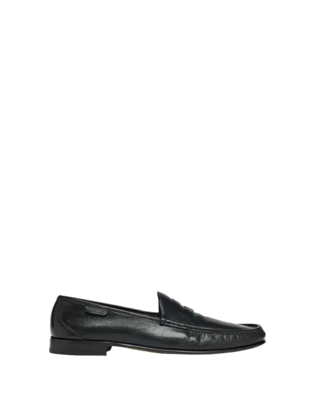 Men's York Grained Leather Penny Loafers