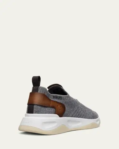 Berluti Men's Cashmere-Knit Runner Sneakers | Thumbnail 2