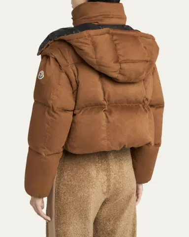 Moncler Paterne Convertible Short Down Jacket with Detachable Hood | Thumbnail 3