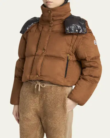 Moncler Paterne Convertible Short Down Jacket with Detachable Hood | Thumbnail 4