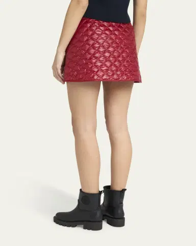 Moncler Quilted A-Line Mini Skirt | Thumbnail 3