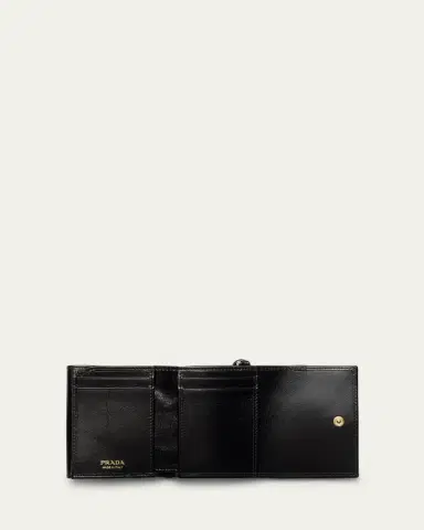 Prada Soft Lux Trifold Leather Wallet | Thumbnail 5 Prada Soft Lux Trifold Leather Wallet | Thumbnail 5