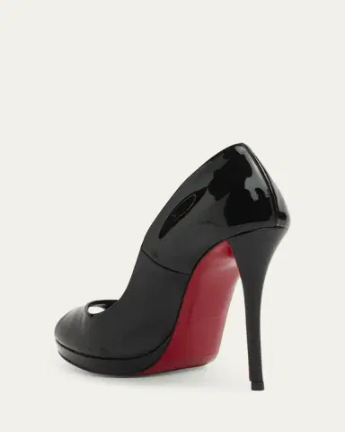 Christian Louboutin 120mm Lady Z Patent Leather Peep-Toe Pumps | Thumbnail 2