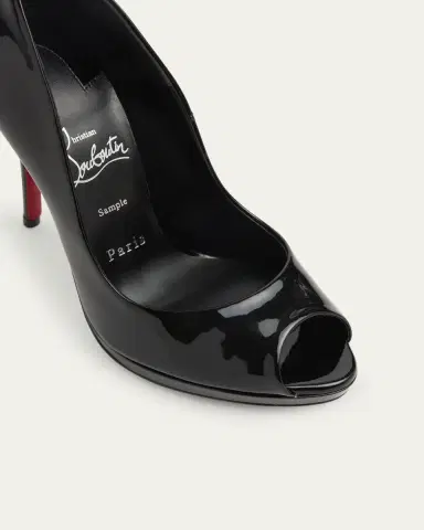 Christian Louboutin 120mm Lady Z Patent Leather Peep-Toe Pumps | Thumbnail 6