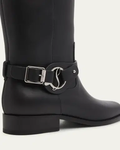 Christian Louboutin Dianouchette Leather Red Sole Riding Boots | Thumbnail 3 Christian Louboutin Dianouchette Leather Red Sole Riding Boots | Thumbnail 3