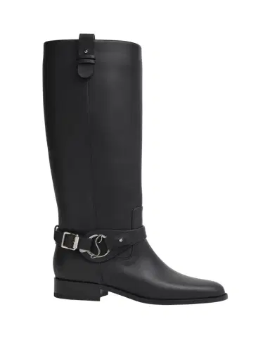 Christian Louboutin Dianouchette Leather Red Sole Riding Boots | Thumbnail 1 Christian Louboutin Dianouchette Leather Red Sole Riding Boots | Thumbnail 1