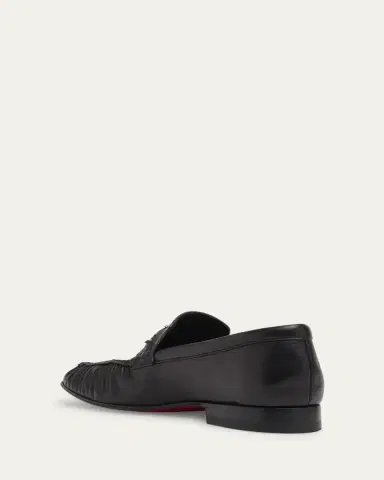 Christian Louboutin Men's Mocallista Leather Red-Sole Penny Loafers | Thumbnail 2 Christian Louboutin Men's Mocallista Leather Red-Sole Penny Loafers | Thumbnail 2