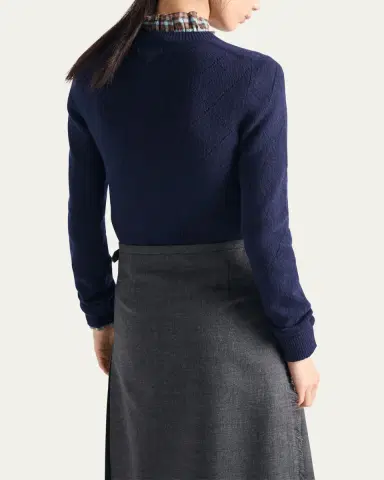 Prada Cashmere Fitted Crewneck Sweater | Thumbnail 3