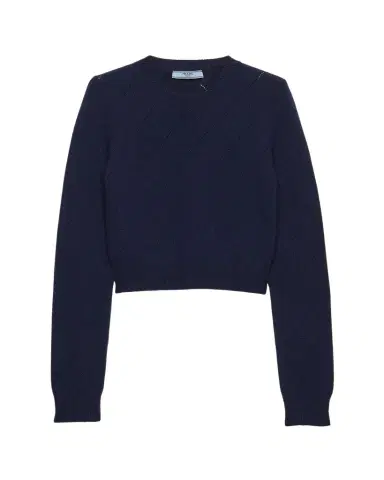 Prada Cashmere Fitted Crewneck Sweater | Thumbnail 1