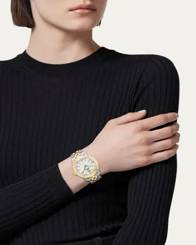 Versace V-Code 36mm Two Tone Bracelet Watch | Thumbnail 3 Versace V-Code 36mm Two Tone Bracelet Watch | Thumbnail 3
