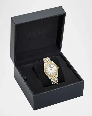 Versace V-Code 36mm Two Tone Bracelet Watch | Thumbnail 9 Versace V-Code 36mm Two Tone Bracelet Watch | Thumbnail 9
