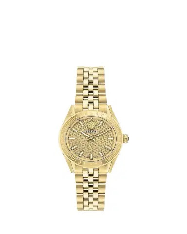 Versace V-Code 36mm IP Yellow Gold Bracelet Watch | Thumbnail 1