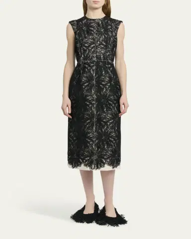 Erdem Lace Sleeveless Pencil Midi Dress | Thumbnail 2 Erdem Lace Sleeveless Pencil Midi Dress | Thumbnail 2