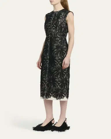 Erdem Lace Sleeveless Pencil Midi Dress | Thumbnail 4 Erdem Lace Sleeveless Pencil Midi Dress | Thumbnail 4