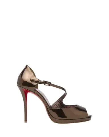 Christian Louboutin 120mm Miss Zigou Metallic Leather Red Sole Sandals | Thumbnail 1 Christian Louboutin 120mm Miss Zigou Metallic Leather Red Sole Sandals | Thumbnail 1