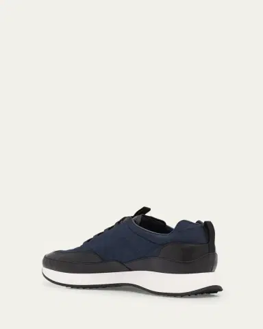 John Lobb Men's Laced Stream Leather and Nylon Sneakers | Thumbnail 3
