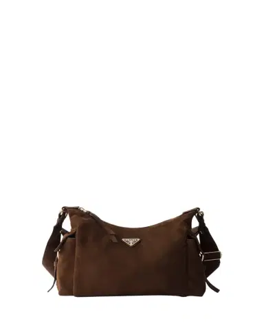 Prada Explore Large Suede Shoulder Bag | Thumbnail 1 Prada Explore Large Suede Shoulder Bag | Thumbnail 1