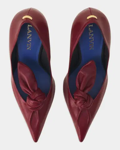 Lanvin 100mm Leather Bow Pumps | Thumbnail 12
