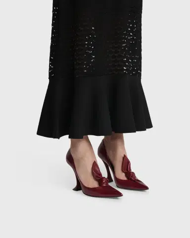 Lanvin 100mm Leather Bow Pumps | Thumbnail 15