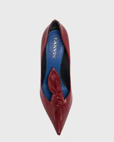 Lanvin 100mm Leather Bow Pumps | Thumbnail 19
