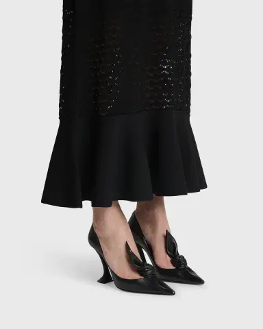 Lanvin 100mm Leather Bow Pumps | Thumbnail 20