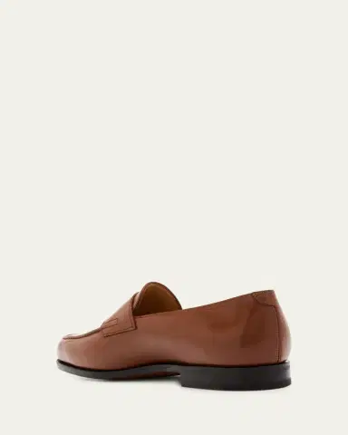John Lobb Men's Lopez Leather-Sole Penny Loafers | Thumbnail 5