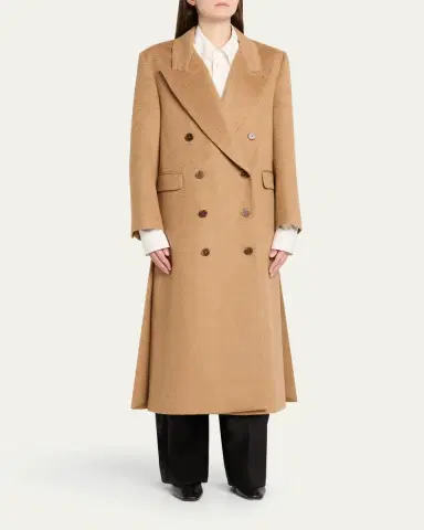 Heirlome Lilli Brushed Camel Double-Breasted Long Coat | Thumbnail 2 Heirlome Lilli Brushed Camel Double-Breasted Long Coat | Thumbnail 2