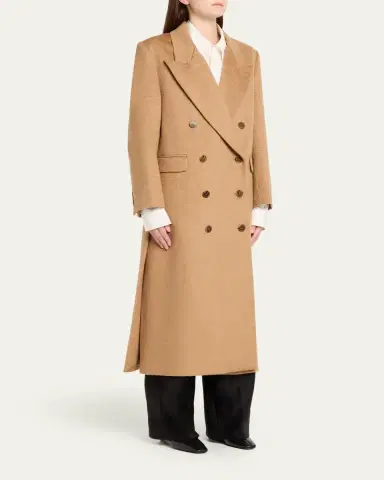 Heirlome Lilli Brushed Camel Double-Breasted Long Coat | Thumbnail 4 Heirlome Lilli Brushed Camel Double-Breasted Long Coat | Thumbnail 4
