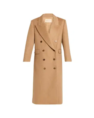 Heirlome Lilli Brushed Camel Double-Breasted Long Coat | Thumbnail 1 Heirlome Lilli Brushed Camel Double-Breasted Long Coat | Thumbnail 1