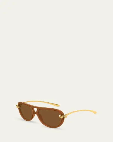 Bottega Veneta Knot 58mm Aviator Sunglasses | Thumbnail 2 Bottega Veneta Knot 58mm Aviator Sunglasses | Thumbnail 2
