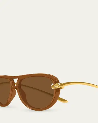 Bottega Veneta Knot 58mm Aviator Sunglasses | Thumbnail 3 Bottega Veneta Knot 58mm Aviator Sunglasses | Thumbnail 3