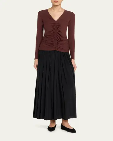 Wolford Pure Ruched Long-Sleeve Top | Thumbnail 2