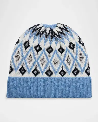 Sofia Cashmere Fair Isle Cashmere Beanie | Thumbnail 2