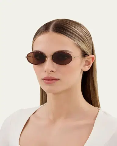 Gucci Emblem 52mm Acetate & Metal Oval Sunglasses | Thumbnail 4 Gucci Emblem 52mm Acetate & Metal Oval Sunglasses | Thumbnail 4