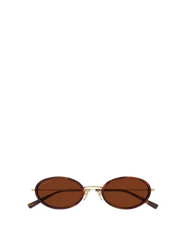 Gucci Emblem 52mm Acetate & Metal Oval Sunglasses