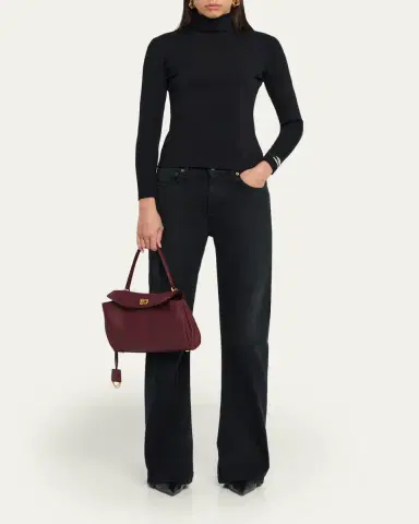 Balenciaga Rodeo Small Grained Leather Top-Handle Bag | Thumbnail 9