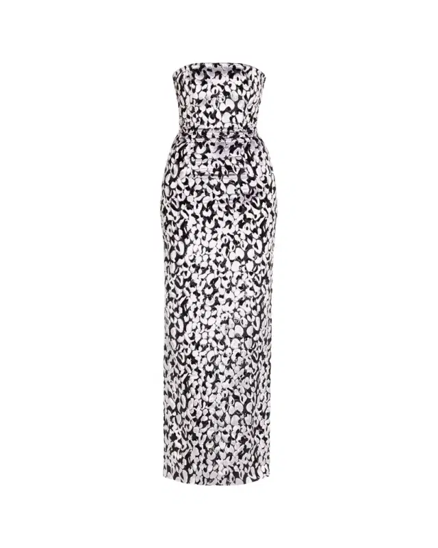 Minelli Strapless Devoré Dress