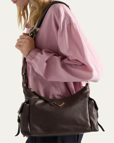 Prada Soft Nappa Leather Shoulder Bag | Thumbnail 2
