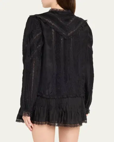 LoveShackFancy Aralina Silk Blouse | Thumbnail 3