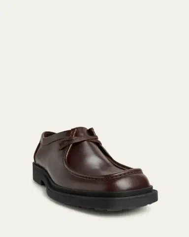 Bottega Veneta Men's Ben Intrecciato-Back Leather Derby Shoes | Thumbnail 2