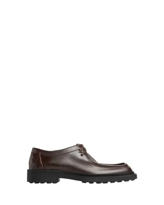 Men's Ben Intrecciato-Back Leather Derby Shoes