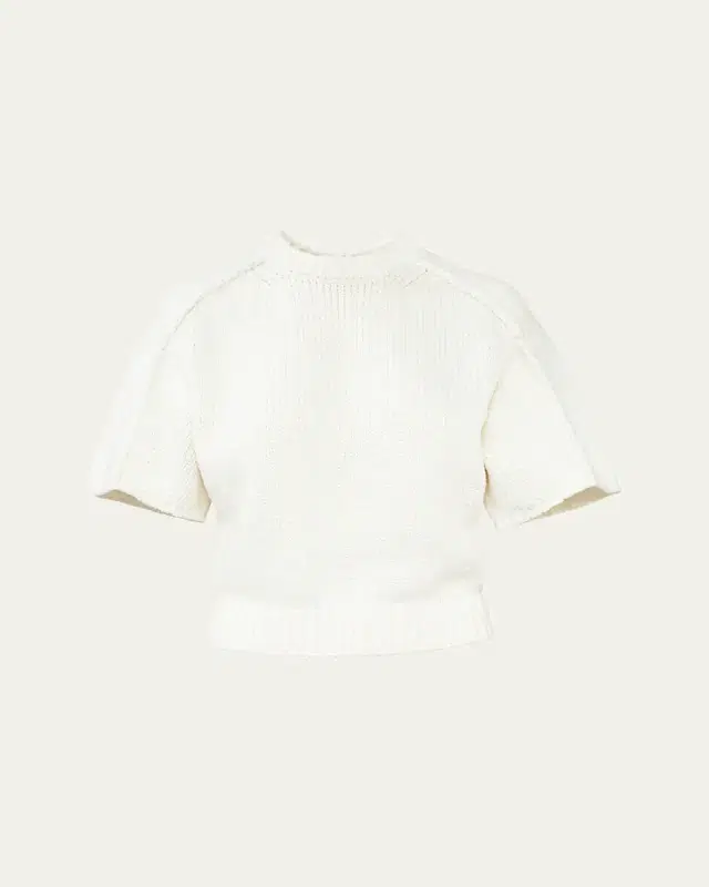 Aisling Camps Perfect Short-Sleeve Crop Knit T-Shirt